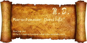 Marschauser Daniló névjegykártya